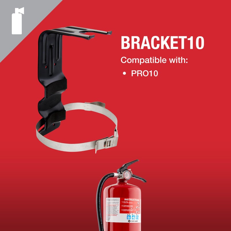 FIRST ALERT BRACKET10 Replacement Fire Extinguisher Bracket, Black - Image 2